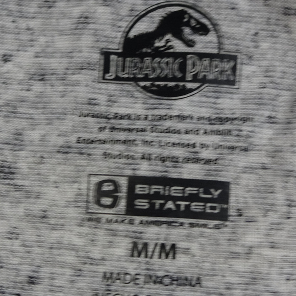 Jurassic Park Gray T Shirt Size Medium - Picture 4 of 6